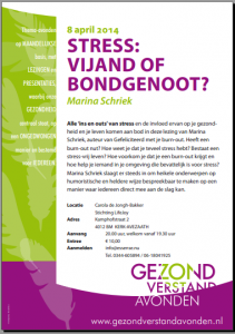 Kerk-Avezaath 8 april Lezing over Gefeliciteerd met je burn-out